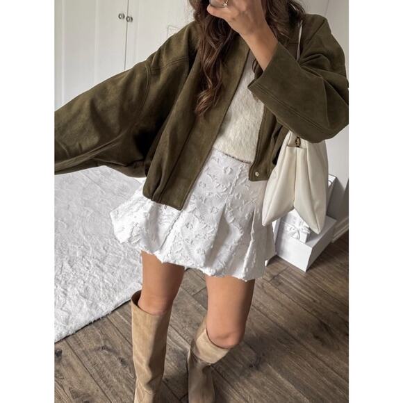 ZARA Bubble hem mini skirt White Size small NEW - Picture 14 of 14